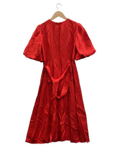 商品画像：半袖ワンピース/6/シルク/RED/無地// 2