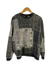S/Deconstructed Bandana Crewneck/スウェット/M/コットン/GRY/総柄