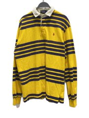 U/ラガーシャツ/長袖シャツ/M/コットン/YLW/ボーダー