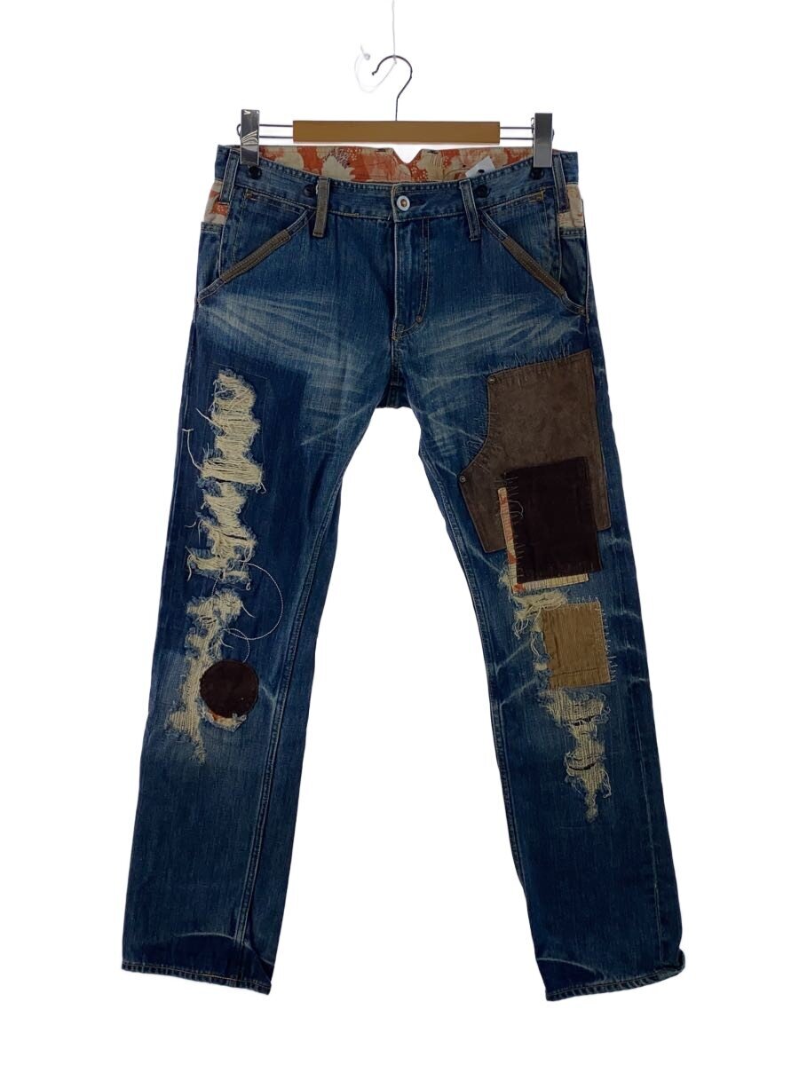 TAKEO KIKUCHI / パッチワークデニムパンツ/3/デニム/IDG/無地/616-79624