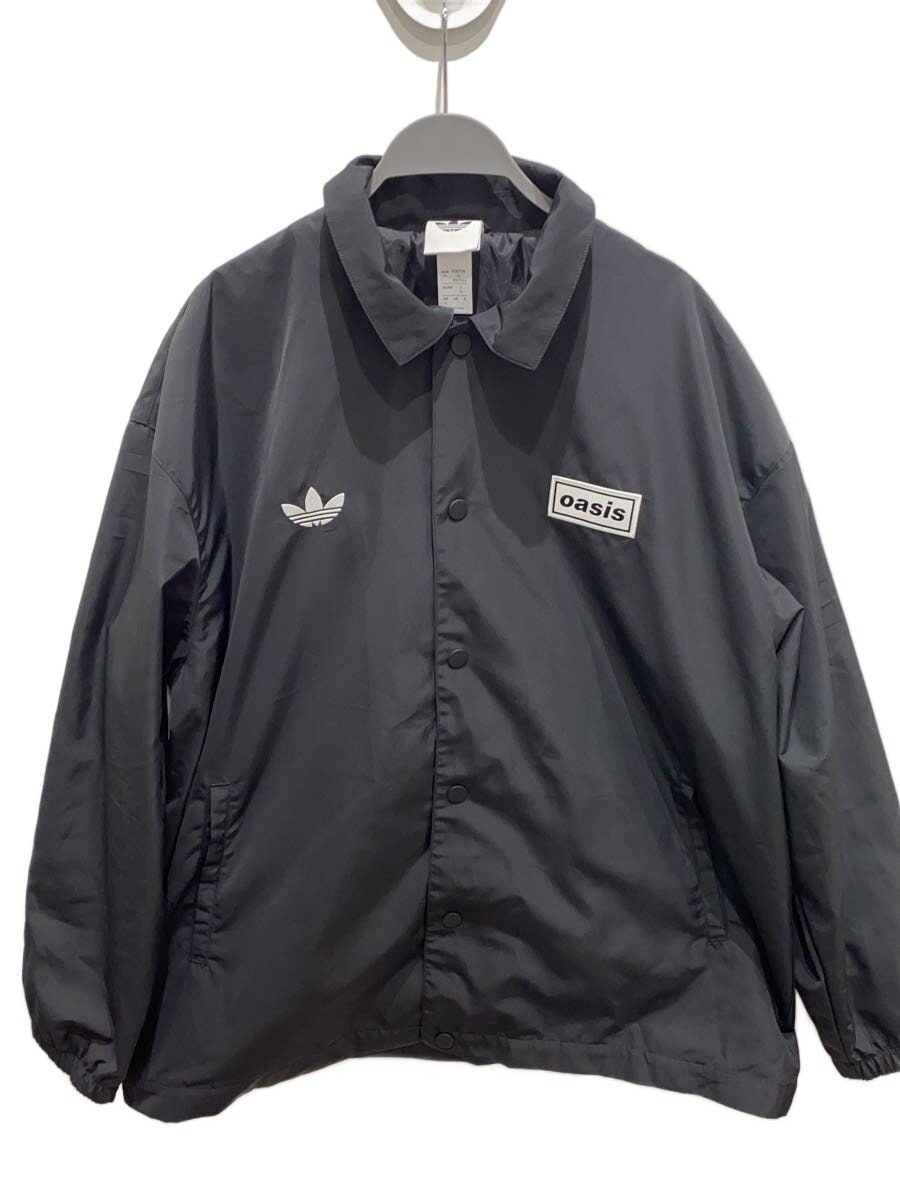 adidas / S/×Oasis/ツアーコーチジャケット/XXL/ポリエステル/BLK/KT3464