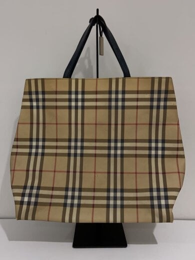 商品画像：トートバッグ/PVC/BEG/チェック 1