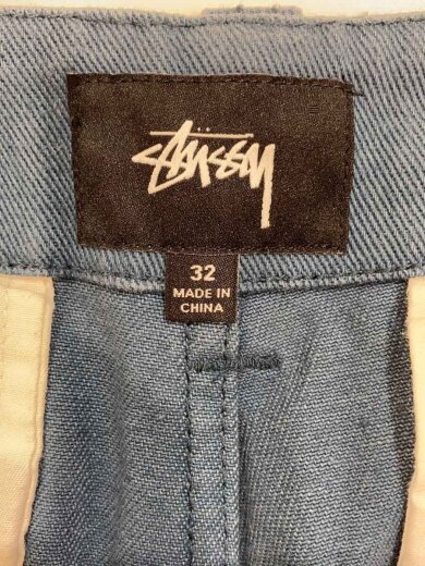 商品画像：S/ワイドパンツ/32/コットン/BLU/無地 4