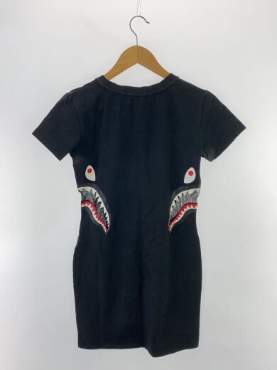 商品画像：D2/シャークプリント/半袖ワンピース/S/コットン/BLK/サイドシースルー 2