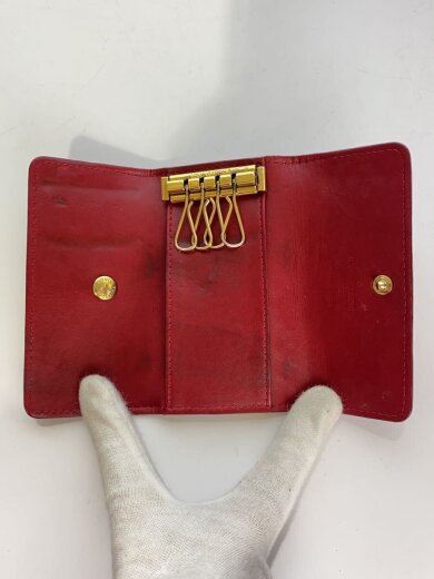 商品画像：キーケース/--/RED/無地/レディース/M9145F 4