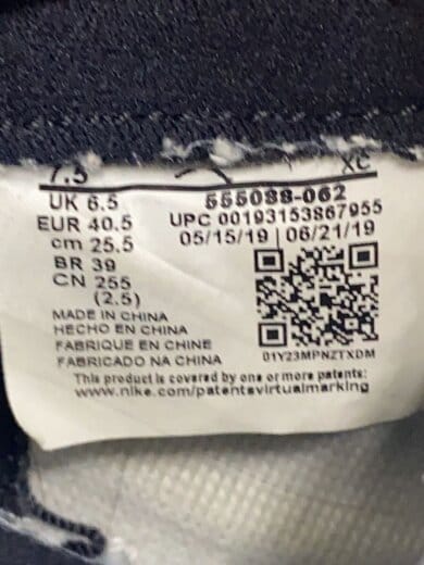 商品画像：AIR JORDAN 1 RETRO HIGH OG/エアジョーダン1レトロハイ/ブラック/555088-062/ 5