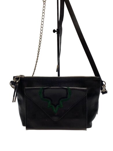 商品画像：ショルダーバッグ/レザー/BLK/無地 1