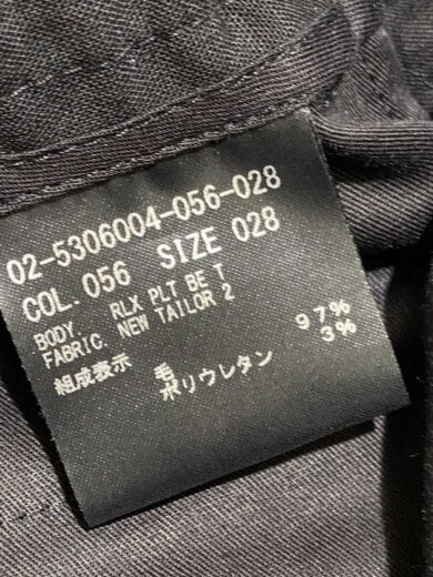 商品画像：1タックスラックス/ボトム/28/ウール/BLK/02-5306004-056-028 5