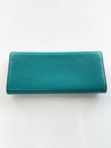 商品画像：長財布/レザー/ブルー/ピンク/無地/レディース/※傷有 2