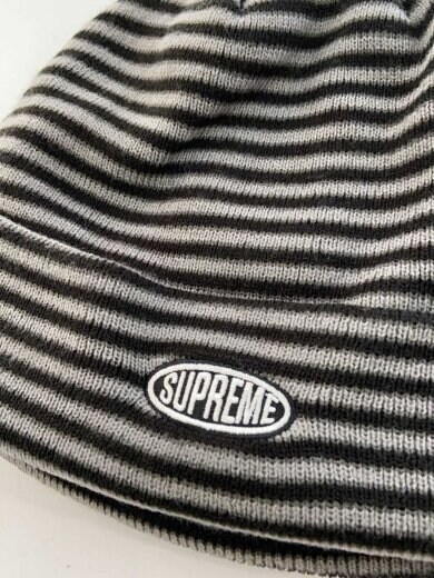 商品画像：ニットキャップ/アクリル/GRY/ボーダー/メンズ 8