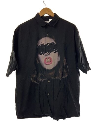 商品画像：半袖シャツ/1/コットン/BLK/プリント 1