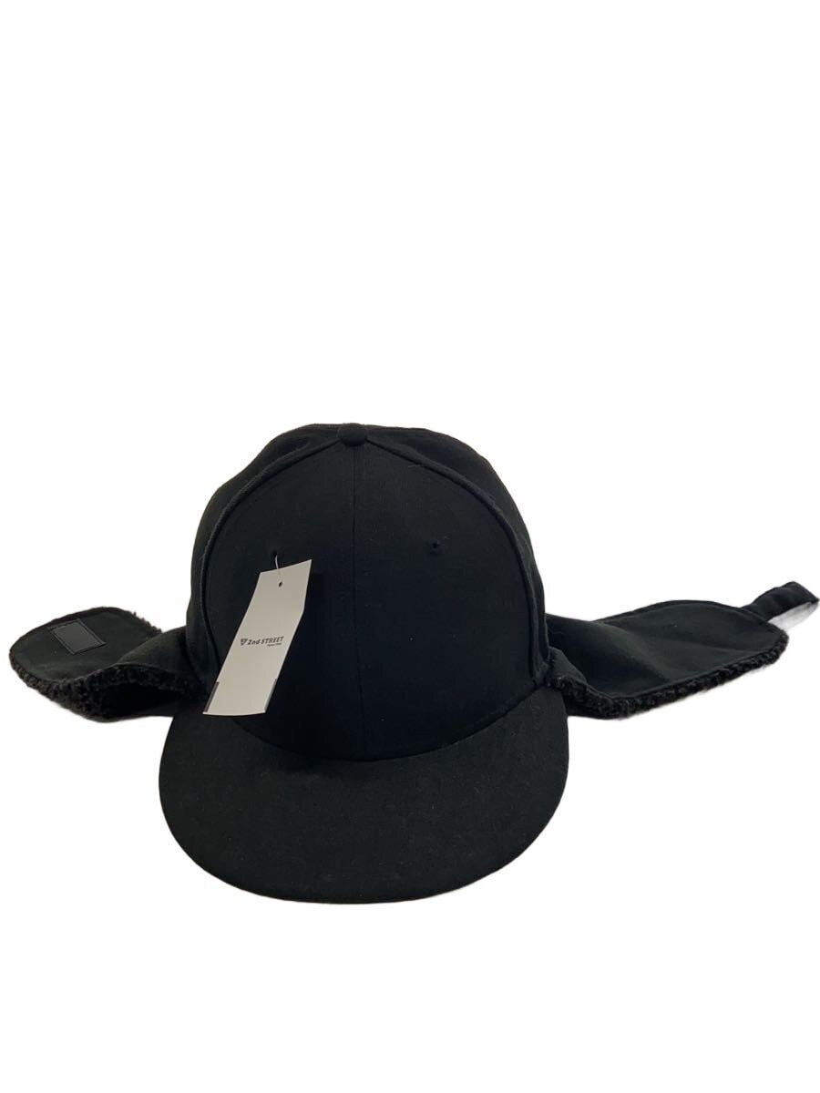 NEW ERA × yohji yamamoto POUR HOMME / フライトキャップ/ドッグイヤー/キャップ/7 1/4/ブラック/メンズ