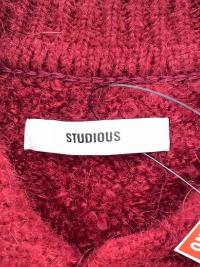 商品画像：ポロモヘヤ/カーディガン/1/アクリル/ボルドー/113631046 3