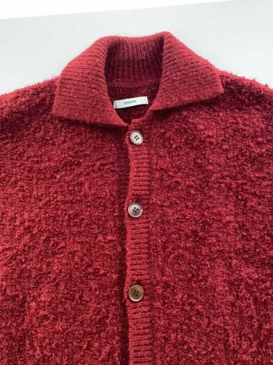 商品画像：ポロモヘヤ/カーディガン/1/アクリル/ボルドー/113631046 5