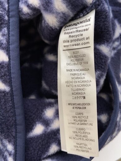 商品画像：フリースジャケット/XL/ポリエステル/ネイビー/総柄/190124 4