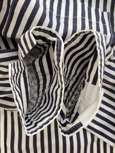 商品画像：テンセルコットンシャツワンピース/one/コットン/ネイビー/ストライプ/PWFT221185 9