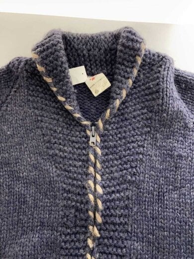 商品画像：カウチンニット(厚手)/ウール/NVY/無地 5