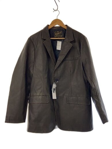 商品画像：レザージャケット・ブルゾン/S/フェイクレザー/BLK/無地/42-18-0099-639 1