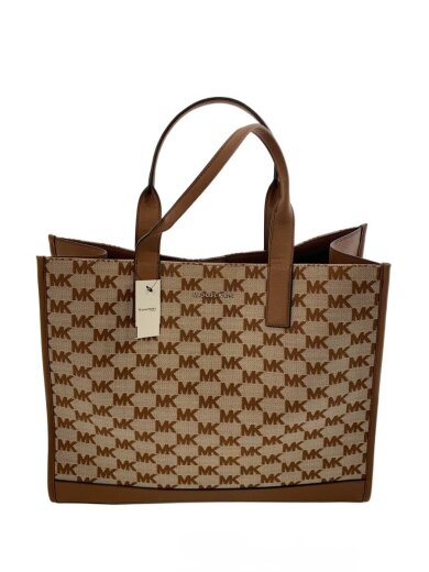 商品画像：トートバッグ/キャンバス×レザー/ブラウン/総柄/37S4LPCT4J 1