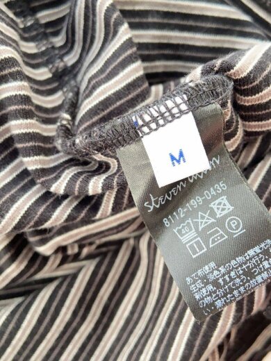 商品画像：長袖Tシャツ/M/コットン/BLK/ボーダー/8112-199-0435 4