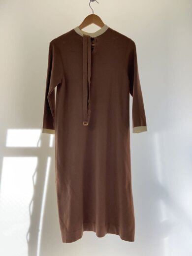 商品画像：長袖ワンピース/38/レーヨン/ブラウン/無地/h5j11-681-50 2