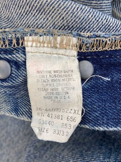 商品画像：ストレートパンツ/33/コットン/インディゴ/無地/USA製 5