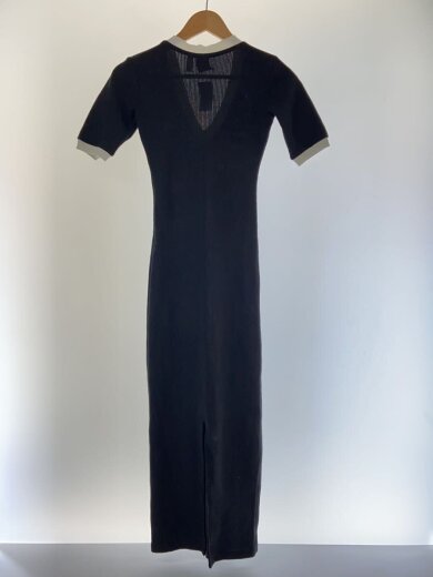 商品画像：アディカラー/Vネック半袖ワンピース/XS/コットン/ブラック/IX6962 2