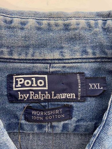 商品画像：長袖シャツ/XXL/デニム/IDG/無地 3