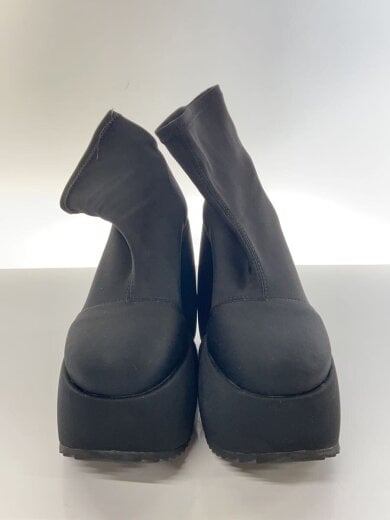 商品画像：ブーツ/--/ブラック/tokyo black platform short boots yello 6