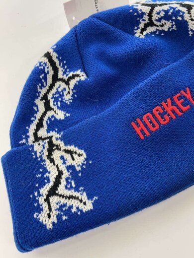 商品画像：ニットキャップ/Hockey lightning beanie/アクリル/BLU/総柄/メンズ 7