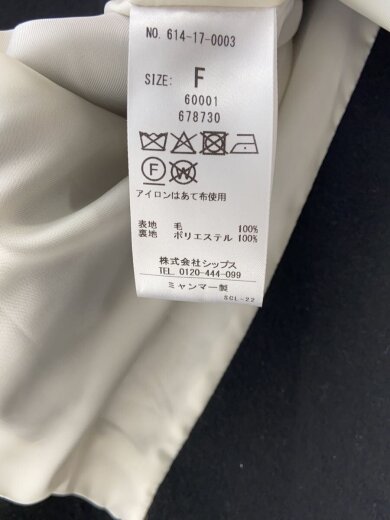 商品画像：ダブルブレストテーラードジャケット/FREE/ウール/BLK/614-17-0003 4