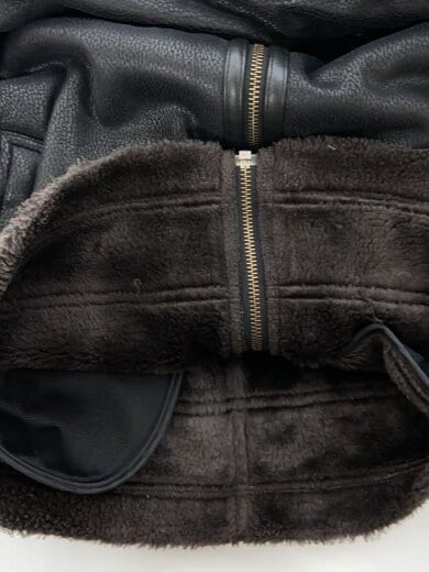 商品画像：レザージャケット・ブルゾン/M/フェイクレザー/BLK/無地 7