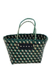マルニマーケット/グリーン/カゴ