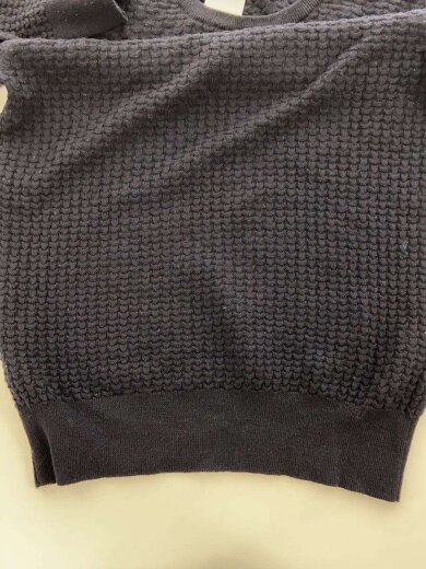 商品画像：ニット・セーター(薄手)/ウール/NVY/無地 7