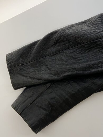 商品画像：オールレザーコート/デザインコート/フランス製/レザー/ブラック/ 6