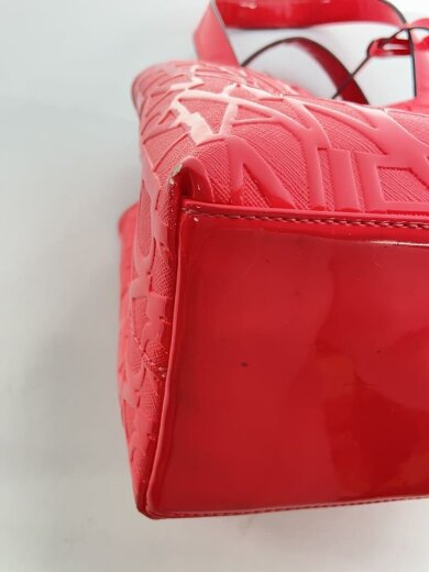商品画像：オールオーバーエンボスロゴ/2way/ミニトート/ショルダーバッグ/エナメル/ピンク 8