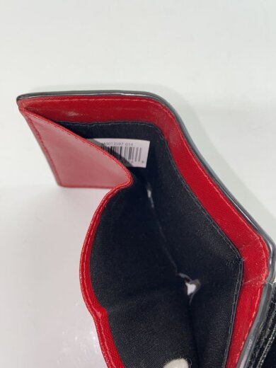 商品画像：3つ折り財布/レザー/BLK/無地/レディース/M0013597 5