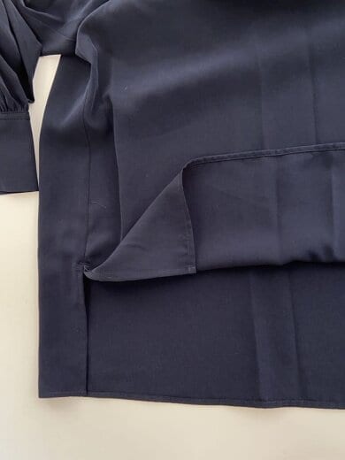 商品画像：クリアデジンカラーブラウス/長袖ブラウス/36/ポリエステル/ネイビー/11-01-31-01004 8