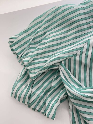 画像：TOMORROWLAND collectionパフスリーブブラウス/36/レーヨン/トラックストライプ/13-01-42-0111026