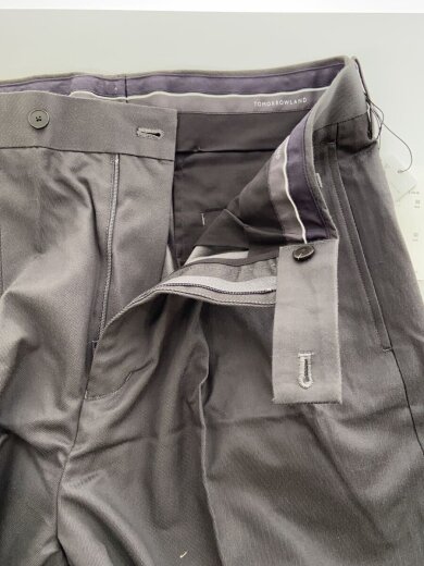 商品画像：コットンキュプラツイル/2タックワイドボトム/S/コットン/グレー/63-04-51-04007 3