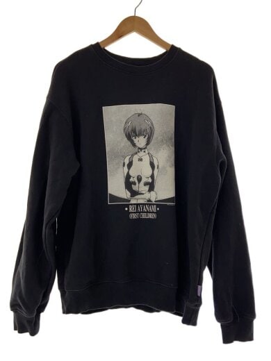 商品画像：エヴァンゲリオン/綾波レイ/スウェット/L/コットン/BLK/プリント 1