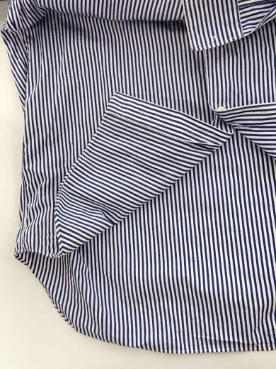 商品画像：Stripe Shirt With Black Emblem/長袖シャツ/M/コットン/ストライプ/AZ-B018 7