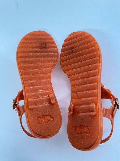 商品画像：フラット/サンダル/24cm/ラメ/オレンジ/PVC 4