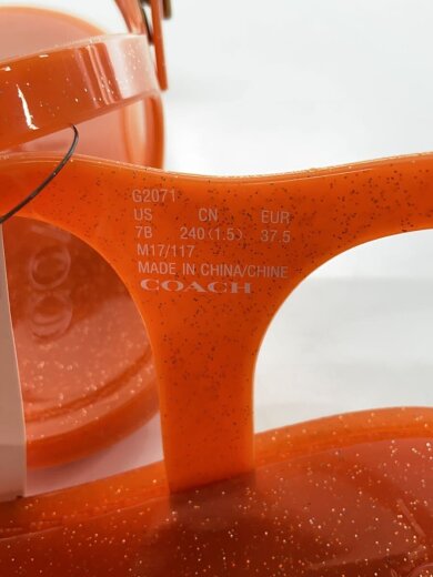 商品画像：フラット/サンダル/24cm/ラメ/オレンジ/PVC 5