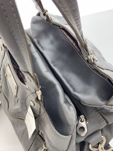 商品画像：ハンドバッグ/レザー/GRY/無地 7