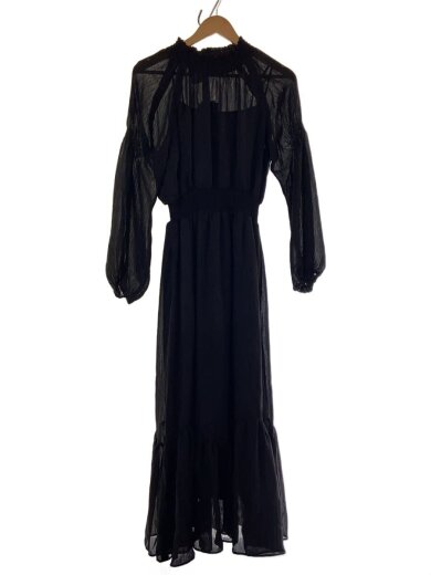 商品画像：長袖ワンピース/FREE/ポリエステル/ブラック/無地/GAE-21260-B 1