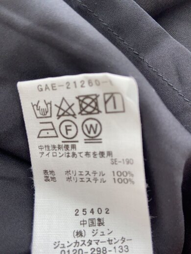 商品画像：長袖ワンピース/FREE/ポリエステル/ブラック/無地/GAE-21260-B 4