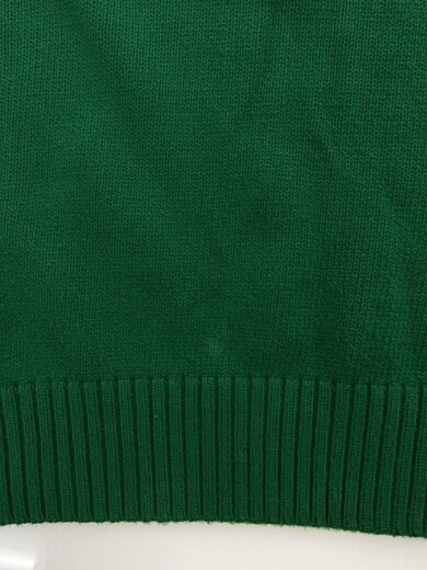 商品画像：ドライバーズニット/セーター/ハーフジップ/ポニー刺繍/グリーン/XL※汚れ// 9