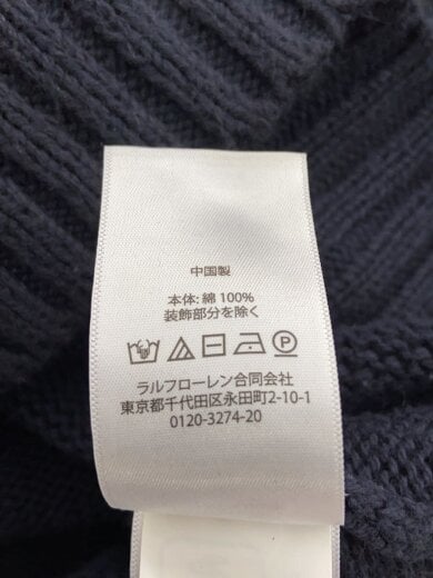 商品画像：ニット・セーター(厚手)/XS/コットン/NVY/無地 4