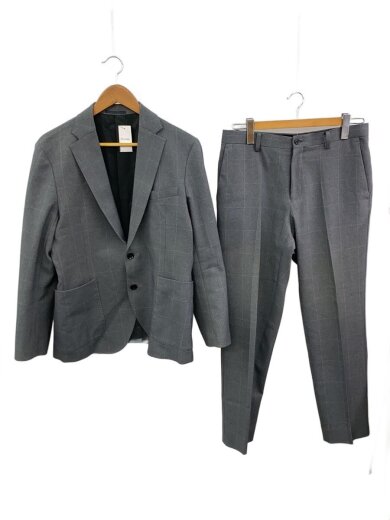 商品画像：スーツ/M/ポリエステル/グレー/チェック/GMV-5701 1